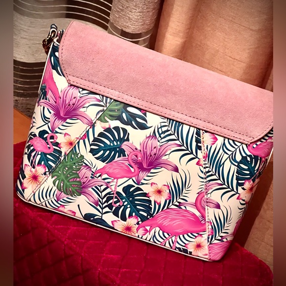 New NWT MADE IN ITALY VERA PELLE GENUINE LEATHER LILAC PINK FLAMINGO PURSE - Picture 9 of 15